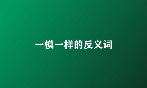 一模一样的反义词