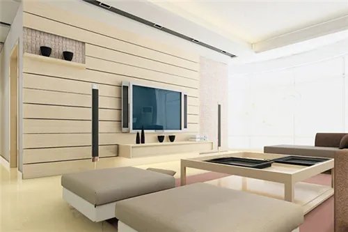 实木电视背景墙效果图 打造清新自然的客厅空间