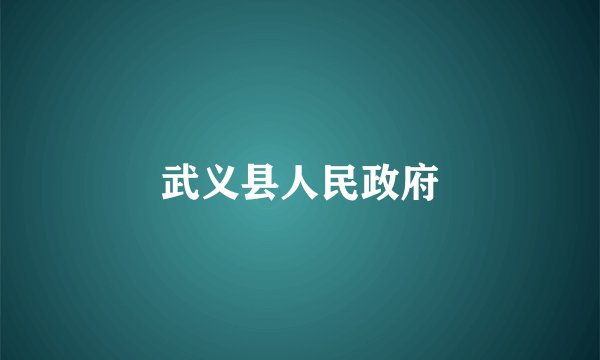 武义县人民政府