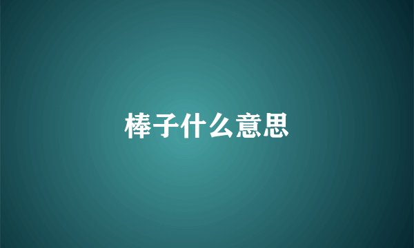 棒子什么意思
