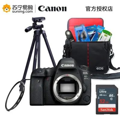 Canon/浣宠兘7D Mark II 鍗曟満 鍏ㄩ珮娓�1080 鍚玏-E1鍗� 2020涓囨湁鏁堝儚绱�  澶╃尗7888鍏�