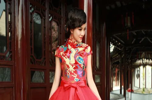 旗袍新娘发型图片大全 2017流行的旗袍发型推荐