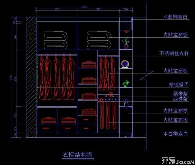 一张图告诉你,衣柜内部这样设计!