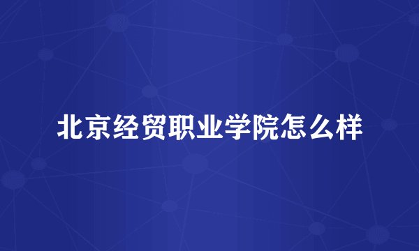 北京经贸职业学院怎么样