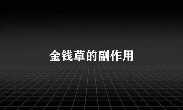 金钱草的副作用