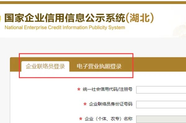 国家公示信息查询系统湖北官网