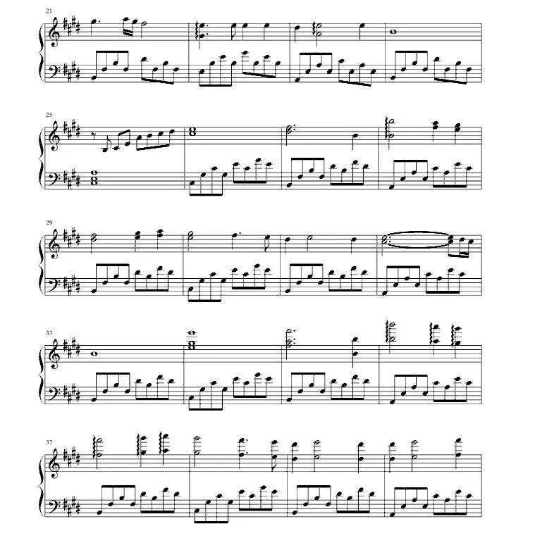 我心永恒钢琴谱