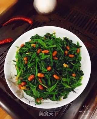 陈醋菠菜花生米