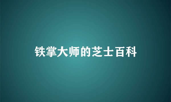 铁掌大师的芝士百科