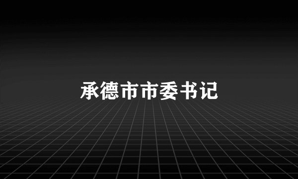 承德市市委书记