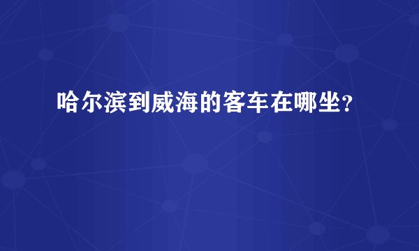 哈尔滨到威海的客车在哪坐？