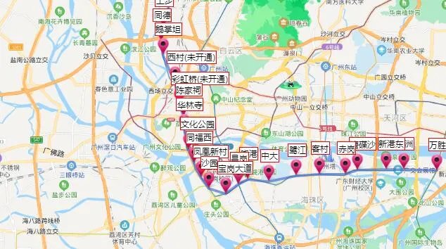 2021广州地铁8号线路图 广州地铁8号线站点图及运营时间表