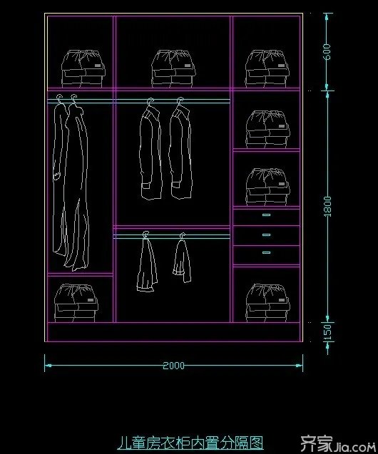 一张图告诉你,衣柜内部这样设计!