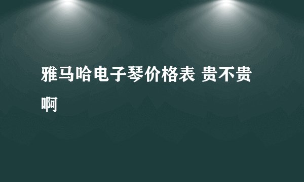 雅马哈电子琴价格表 贵不贵啊