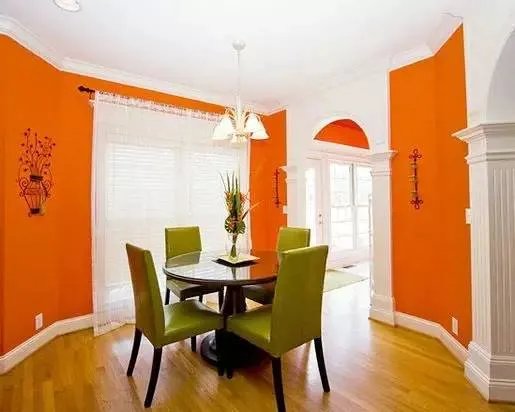 原来餐厅可选用这样的颜色，橙色系餐厅竟这般时髦
