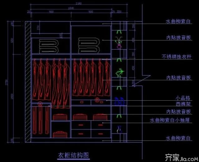一张图告诉你,衣柜内部这样设计!
