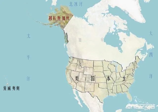阿拉斯加在地图上的位置