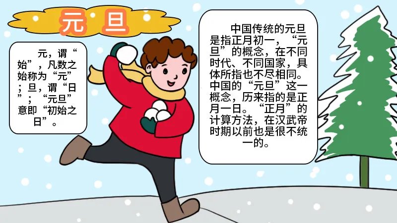 元旦的手抄报图片 元旦节手抄报最漂亮的