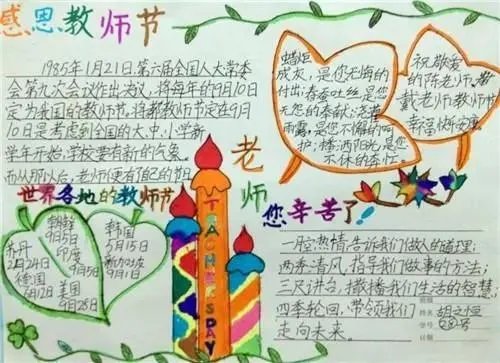 教师节手抄报大全图片简单好看 一等奖