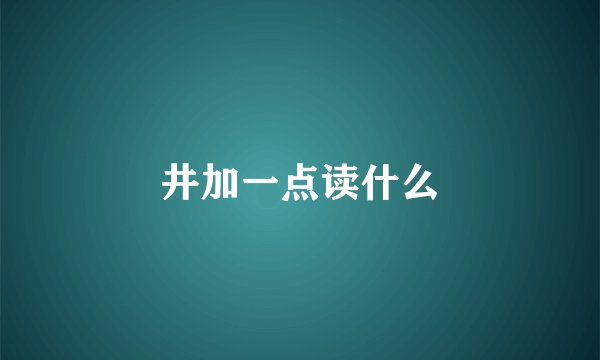 井加一点读什么
