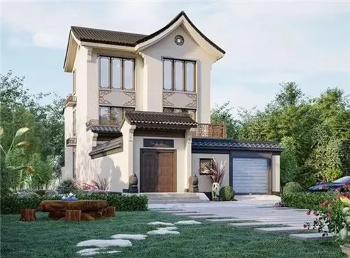 9米开间的农村自建房设计图   只要花20万就能住别墅