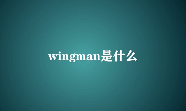 wingman是什么